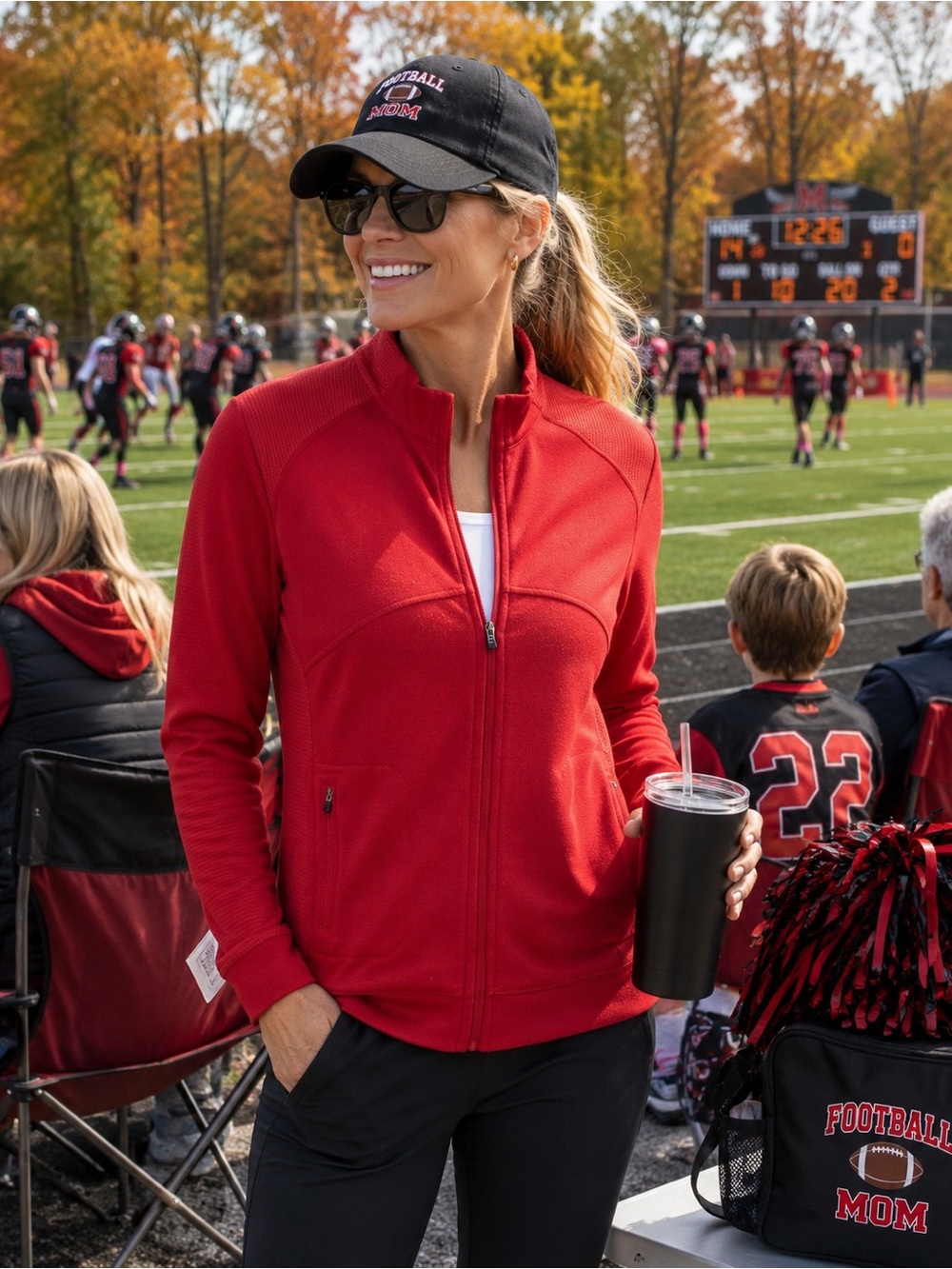 Cutter & Buck Red Zip-Up Jacket